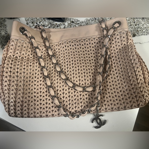 CHANEL Handbags - Chanel CC Charm Woven Neutral. HTF